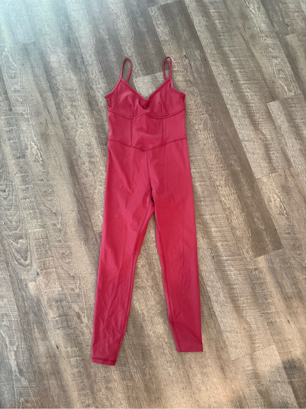 JoyLab Maroon Sleeveless Fitted Jumpsuit